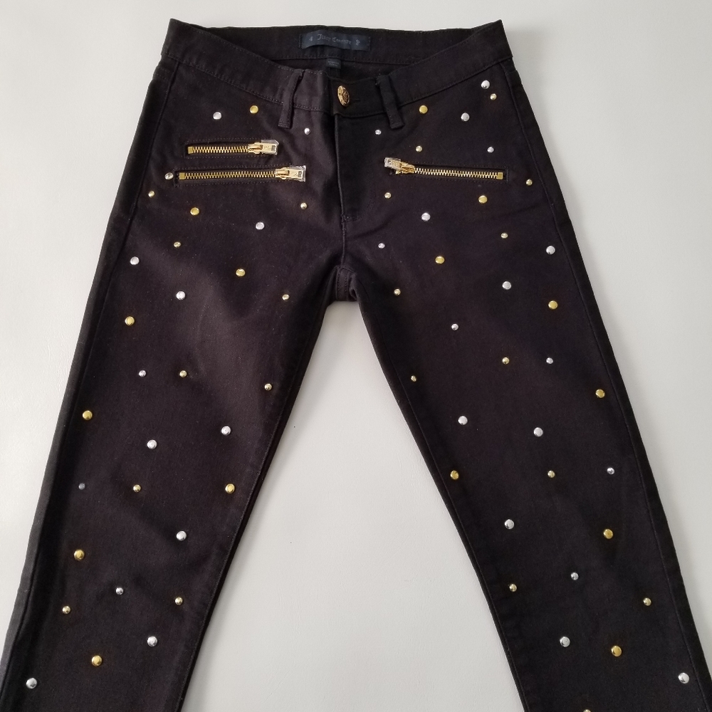 Juicy Couture Studded Black Denim Skinny Jeans